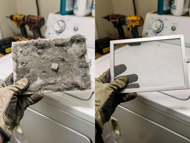 Professional lint trap cleaning by Ellington Dryer Vent Cleaning in Ellington